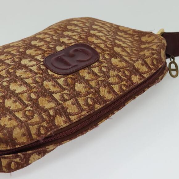 DIOR Trotter Canvas Shoulder Bag Red Gold - Picture 6 of 11